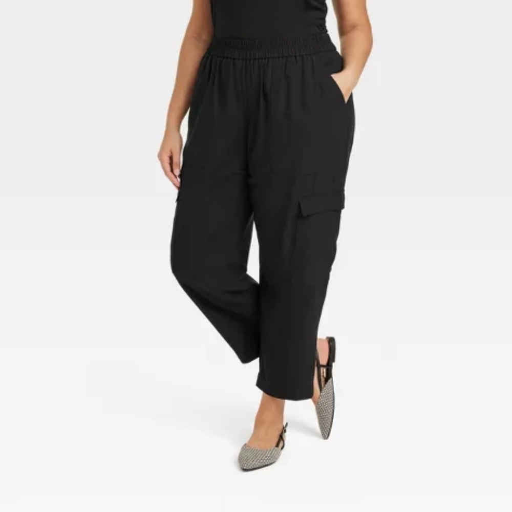 Women's High-Rise Ankle Cargo Pants - A New Day